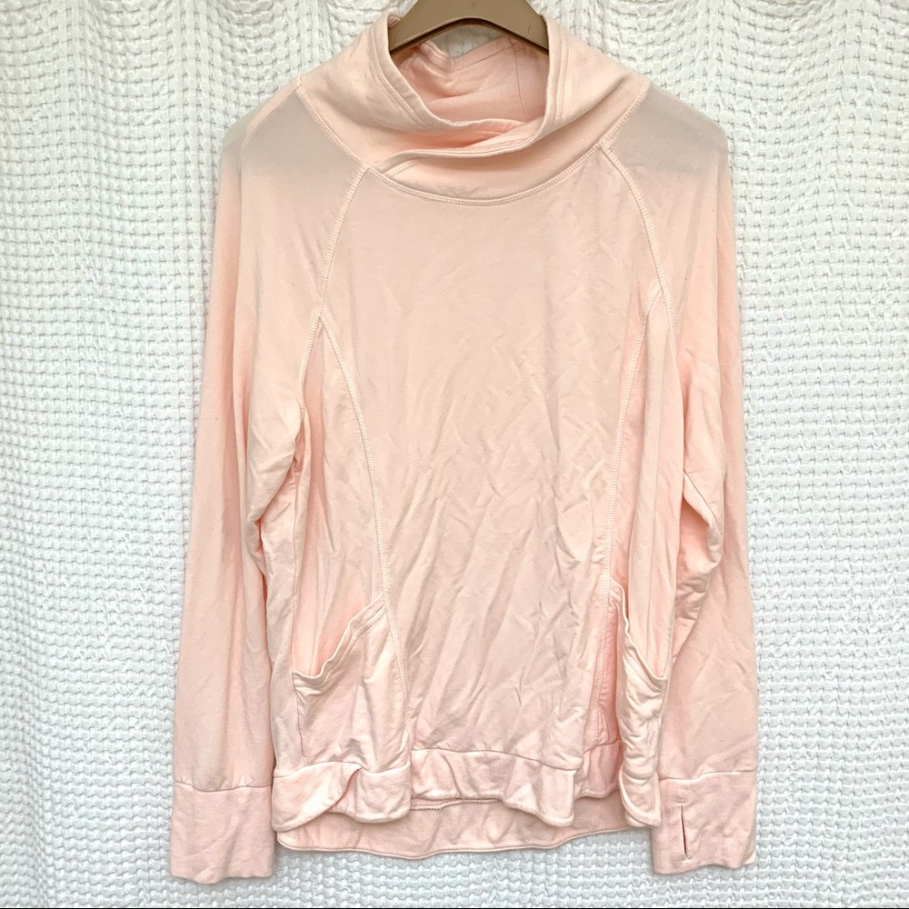 YOGALICIOUS BALLET PINK LOBG SLEEVE PULLOVER SZ XL
